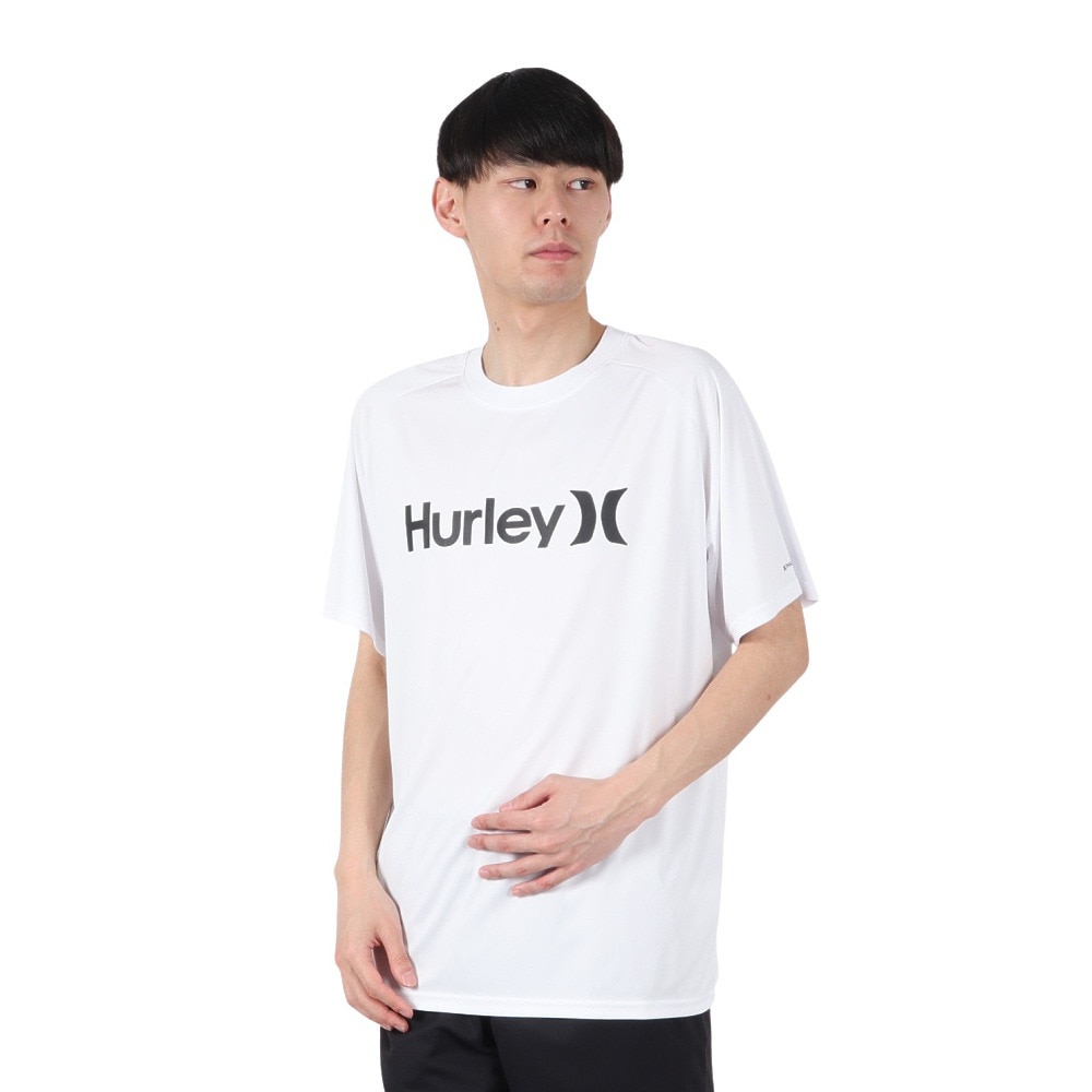 ハーレー（HURLEY）（メンズ）ファントム ラッシュガード ワンアンドオンリー 半袖 Tシャツ MSRG251006-WHT