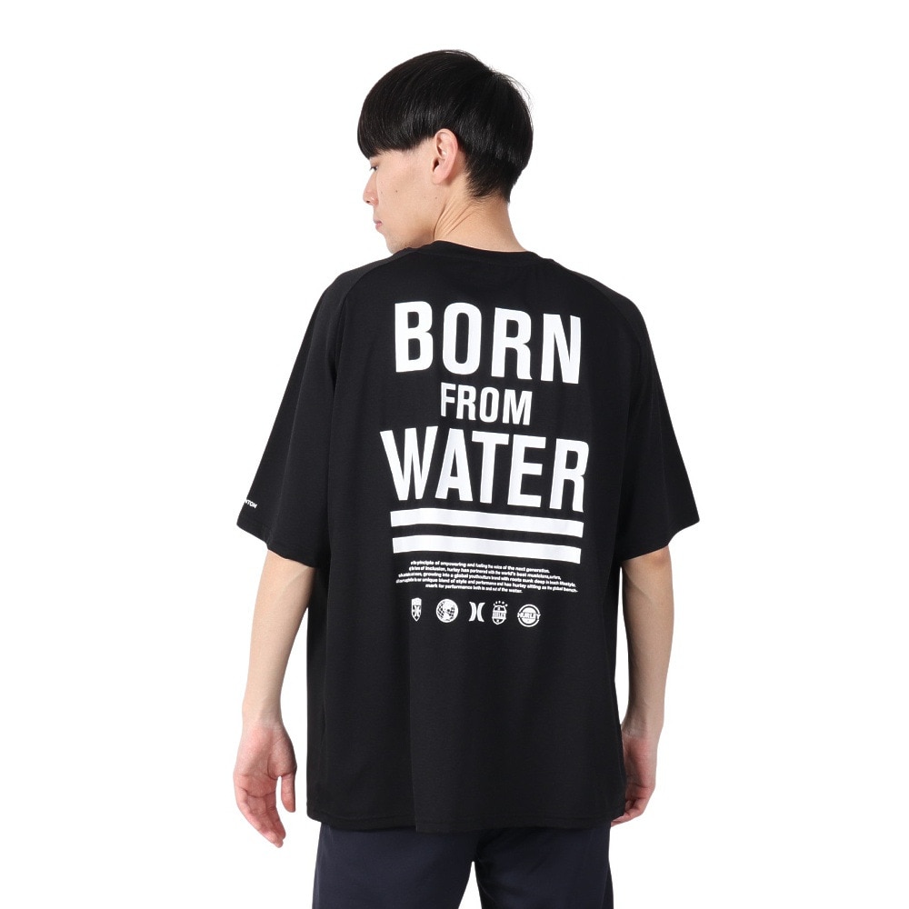 ハーレー（HURLEY）（メンズ）ファントム ボーン フロム ウォーター オーバーサイズ 半袖 Tシャツ MUSS251030-BLK