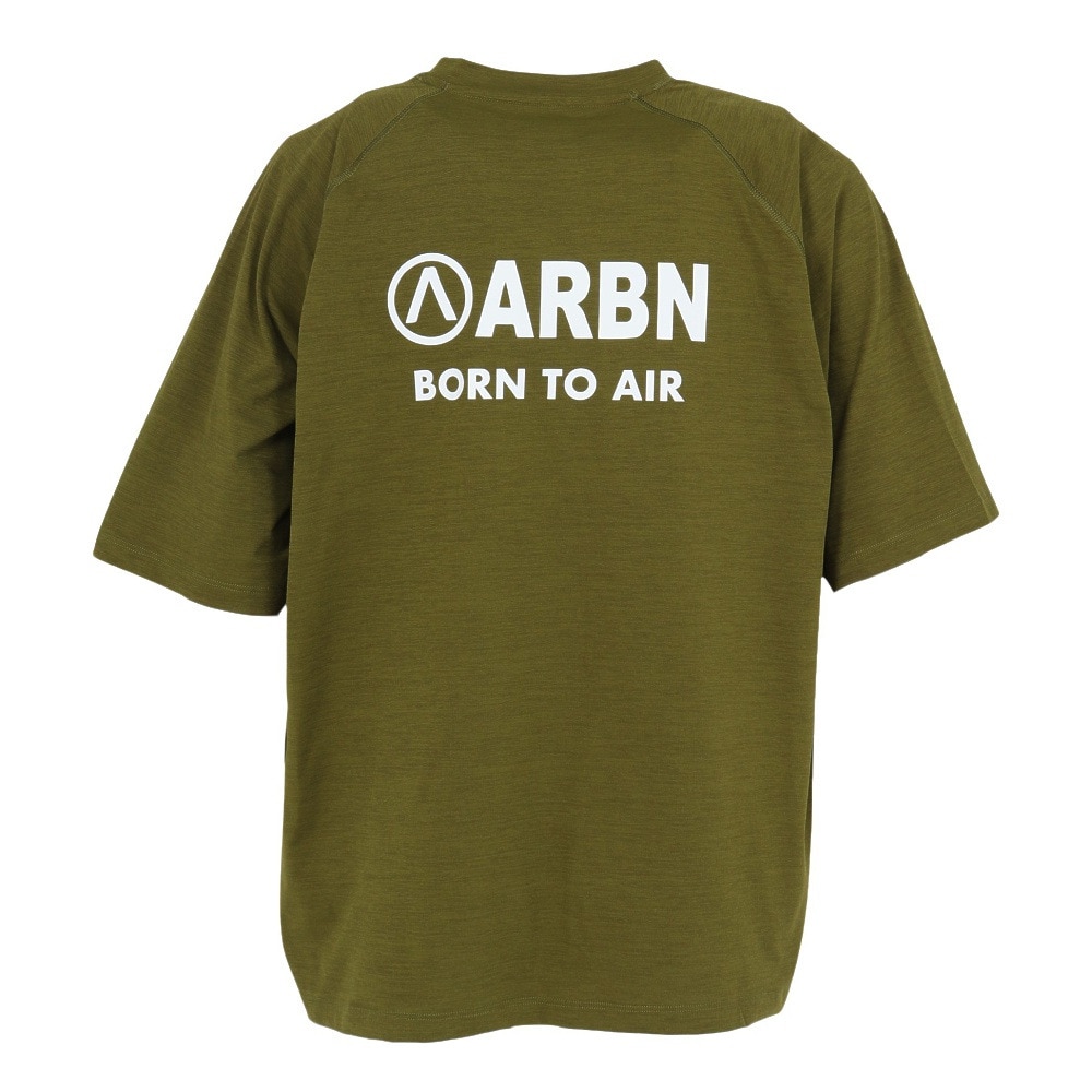 エアボーン（ARBN）（メンズ）ラッシュガード 半袖Tシャツ 水陸両用 AB25SSM-APP903OLV