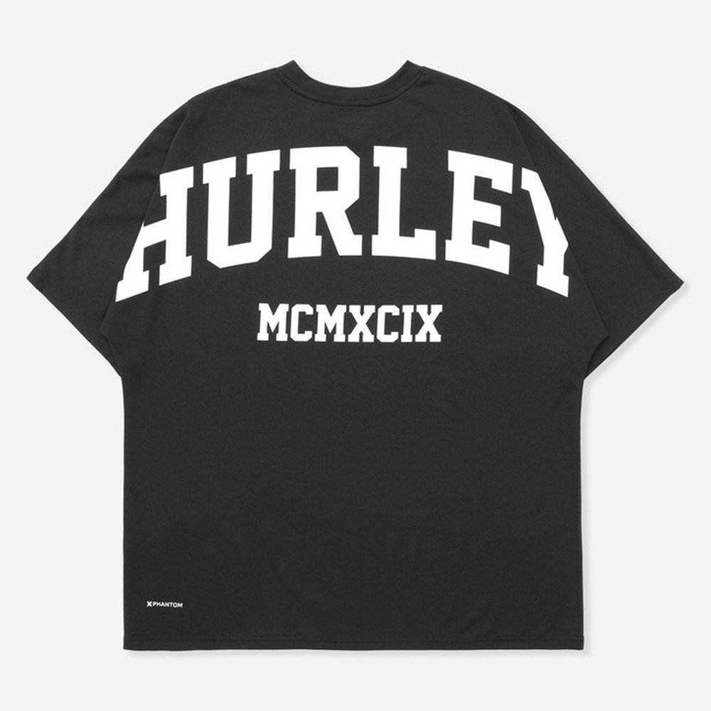 ハーレー（HURLEY）（メンズ）ラッシュガード PHANTOM バック アーチ オーバーサイズ 半袖Tシャツ MUSS251035-BLK