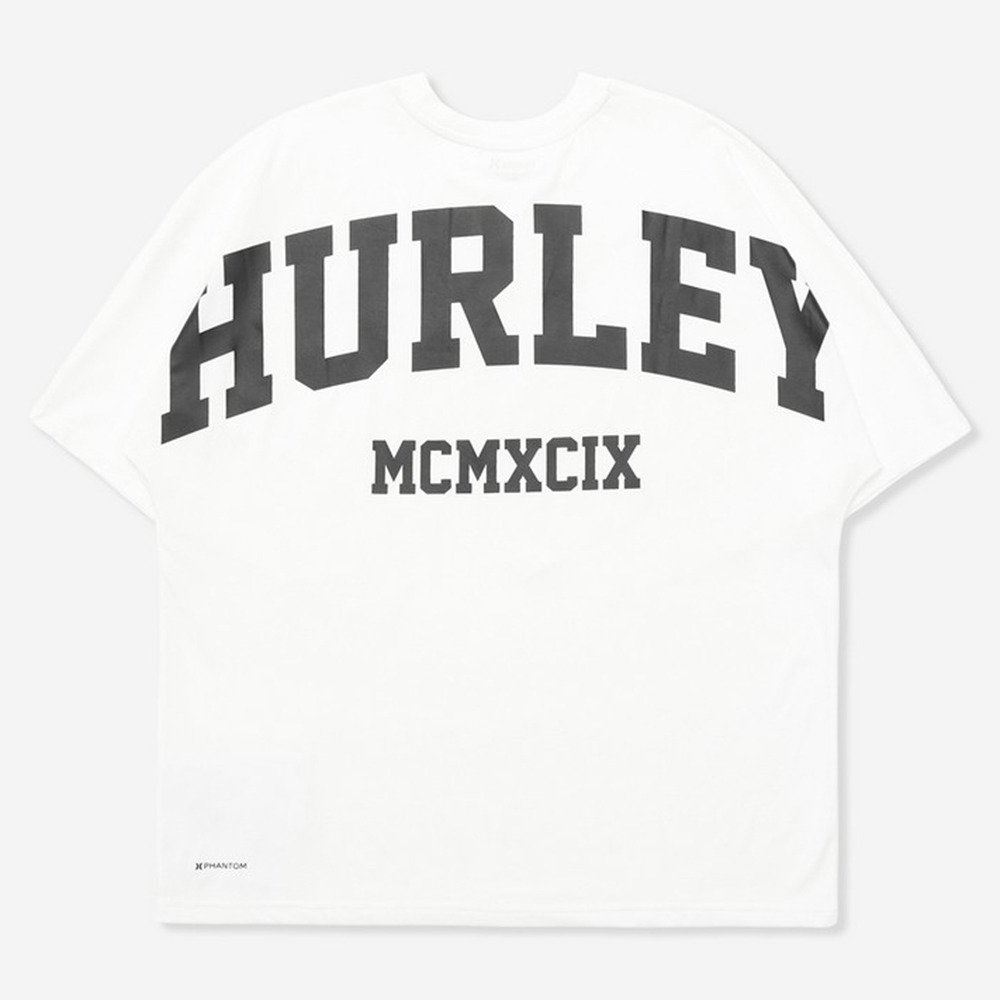 ハーレー（HURLEY）（メンズ）ラッシュガード PHANTOM バック アーチ オーバーサイズ 半袖Tシャツ MUSS251035-WHT