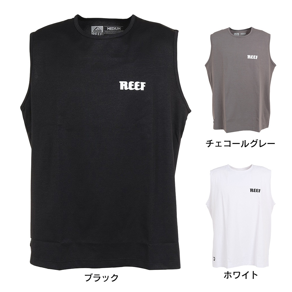 リーフ（REEF）（メンズ）ラッシュガード タンクトップ ロゴ UVカット 紫外線対策 RFTEM2322 CHARCOAL LL