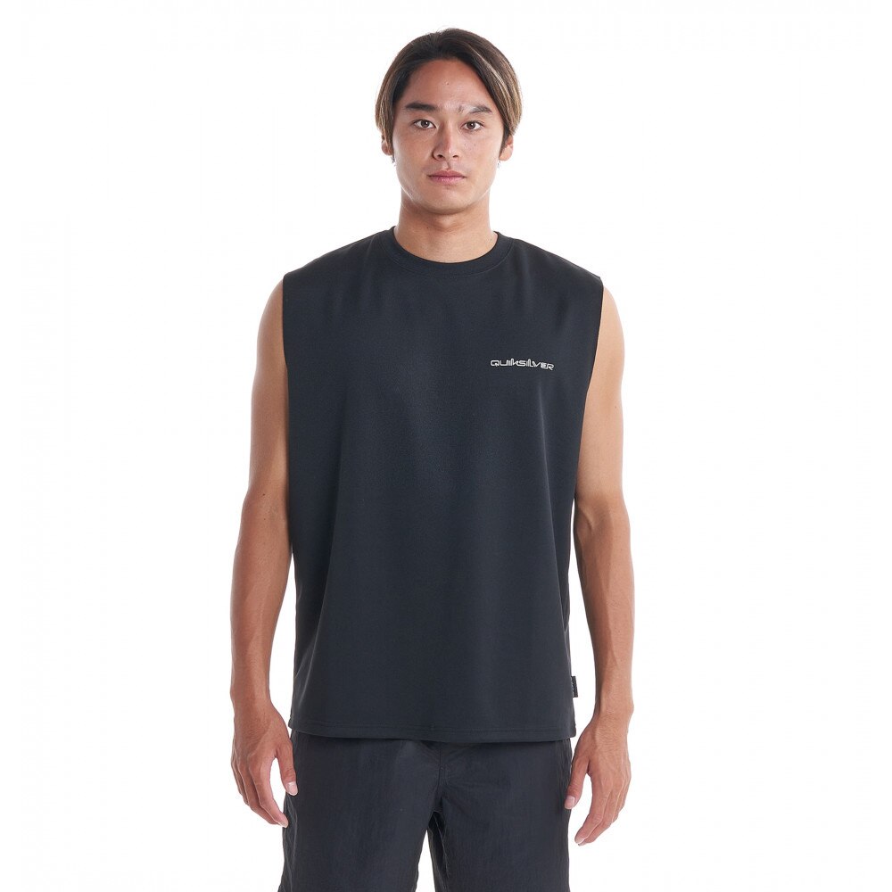 クイックシルバー（Quiksilver）（メンズ）ラッシュガード タンクトップ UVカット UPF50+ 紫外線対策 GRADIENT WAVE TANK 23SUQLY232005BLK