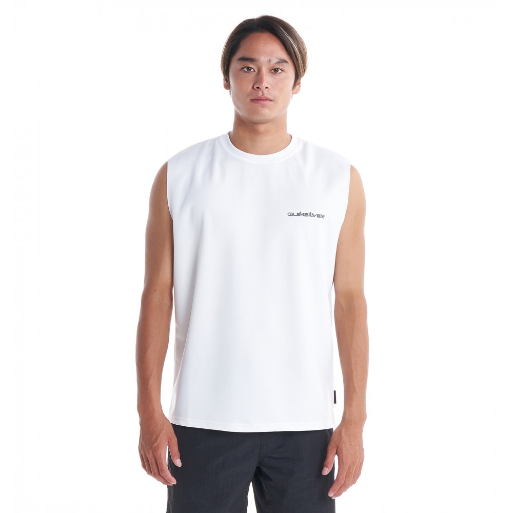 クイックシルバー（Quiksilver）（メンズ）ラッシュガード タンクトップ GRADIENT WAVE TANK 23SUQLY232005WHT ホワイト