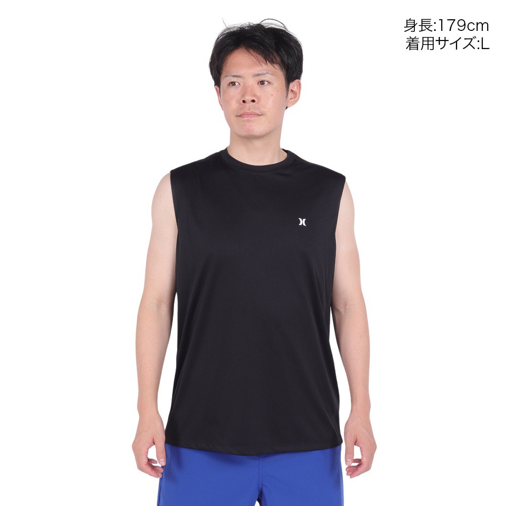 ハーレー（HURLEY）（メンズ）ラッシュガード バックプリント ワンアンドオンリー タンクトップ 水陸両用 23S01MRG01-BLK