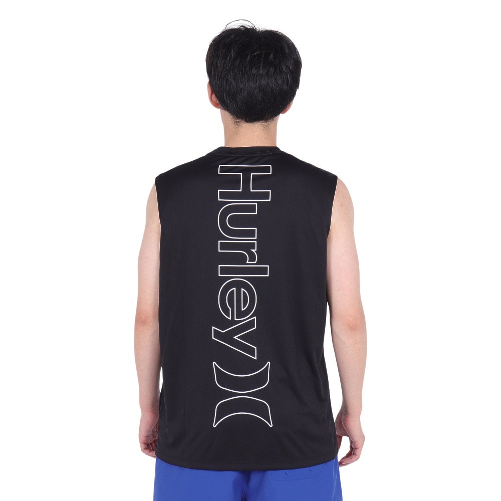 ハーレー（HURLEY）（メンズ）ラッシュガード バックプリント ワンアンドオンリー タンクトップ 水陸両用 23S01MRG01-BLK