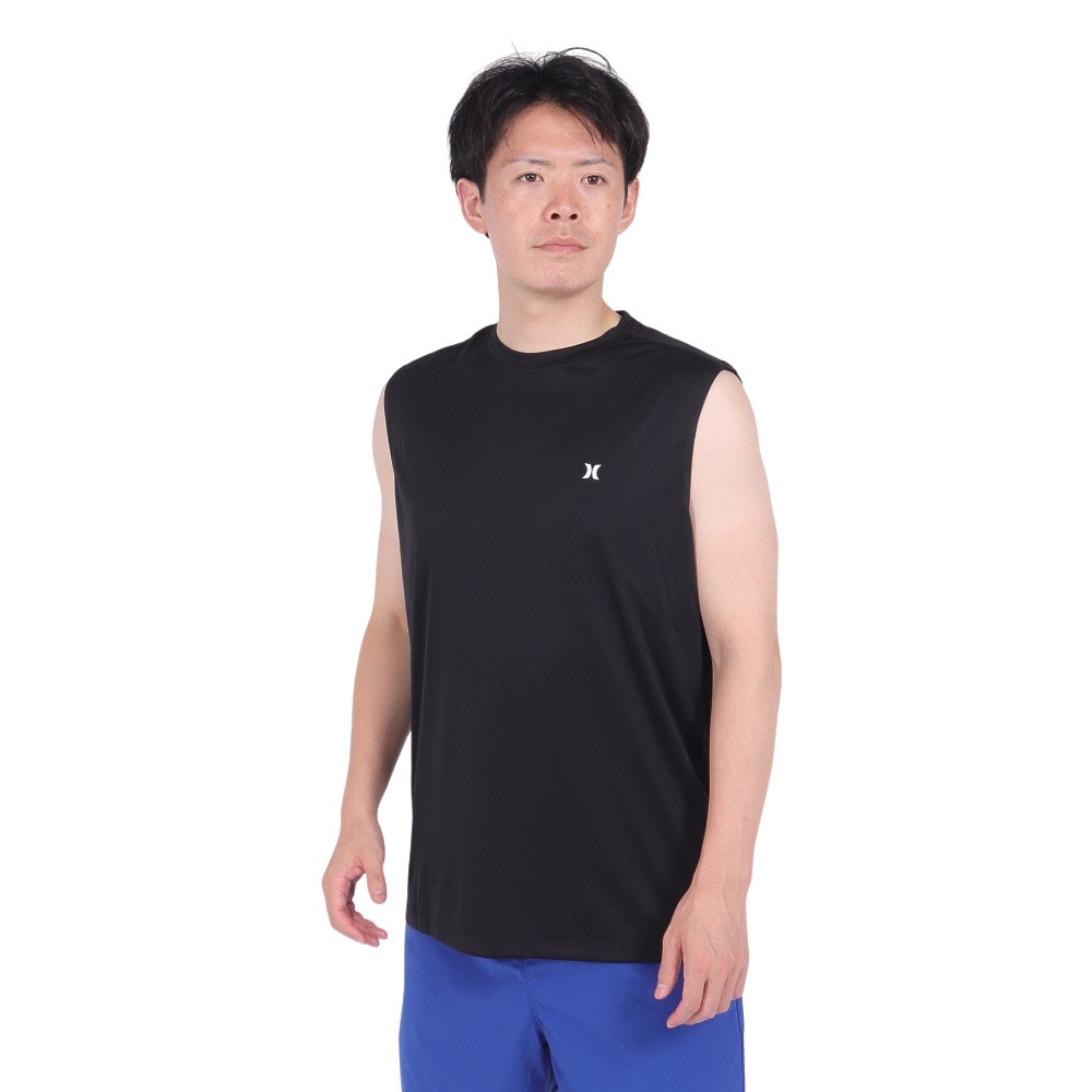 ハーレー（HURLEY）（メンズ）ラッシュガード バックプリント ワンアンドオンリー タンクトップ 水陸両用 23S01MRG01-BLK