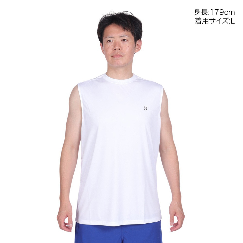 ハーレー（HURLEY）（メンズ）ラッシュガード バックプリント ワンアンドオンリー タンクトップ 水陸両用 23S01MRG01-WHT