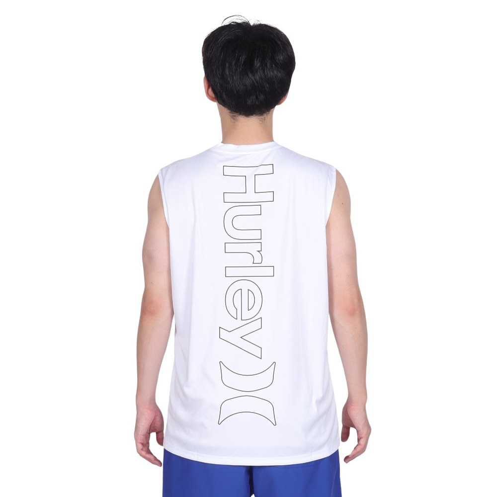 ハーレー（HURLEY）（メンズ）ラッシュガード バックプリント ワンアンドオンリー タンクトップ 水陸両用 23S01MRG01-WHT