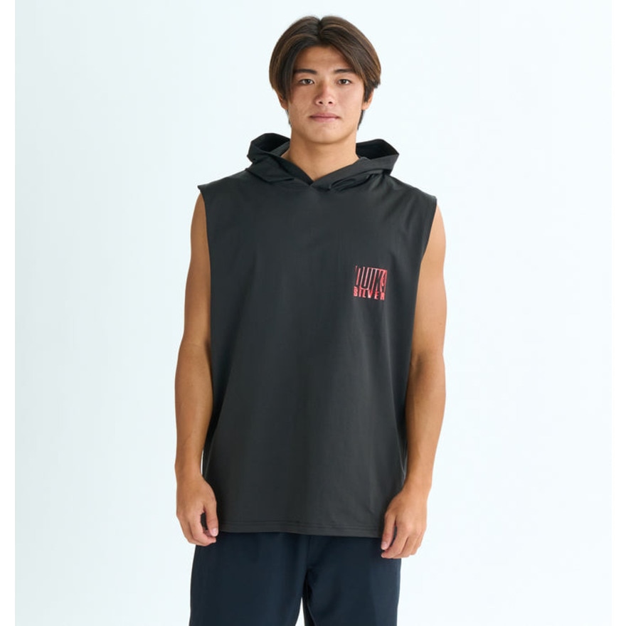 クイックシルバー（Quiksilver）（メンズ）ラッシュガード DROP BOX フード ノースリーブ 25SUQLY252003BLK