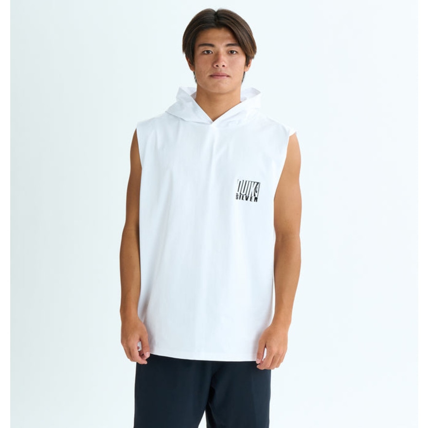クイックシルバー（Quiksilver）（メンズ）ラッシュガード DROP BOX フード ノースリーブ 25SUQLY252003WHT