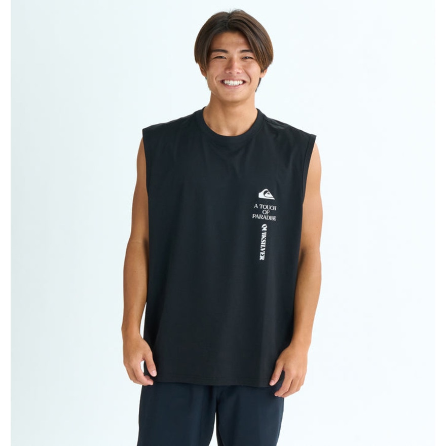 クイックシルバー（Quiksilver）（メンズ）ラッシュガード VERTICAL LOGO ノースリーブシャツ 25SUQLY252017BLK