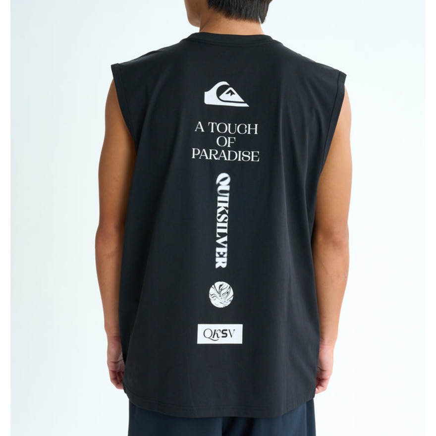 クイックシルバー（Quiksilver）（メンズ）ラッシュガード VERTICAL LOGO ノースリーブシャツ 25SUQLY252017BLK