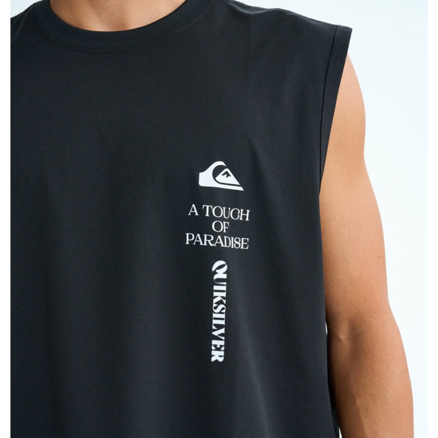 クイックシルバー（Quiksilver）（メンズ）ラッシュガード VERTICAL LOGO ノースリーブシャツ 25SUQLY252017BLK
