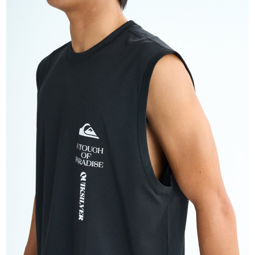クイックシルバー（Quiksilver）（メンズ）ラッシュガード VERTICAL LOGO ノースリーブシャツ 25SUQLY252017BLK