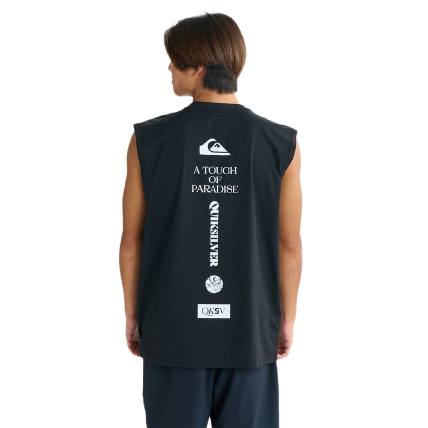 クイックシルバー（Quiksilver）（メンズ）ラッシュガード VERTICAL LOGO ノースリーブシャツ 25SUQLY252017BLK
