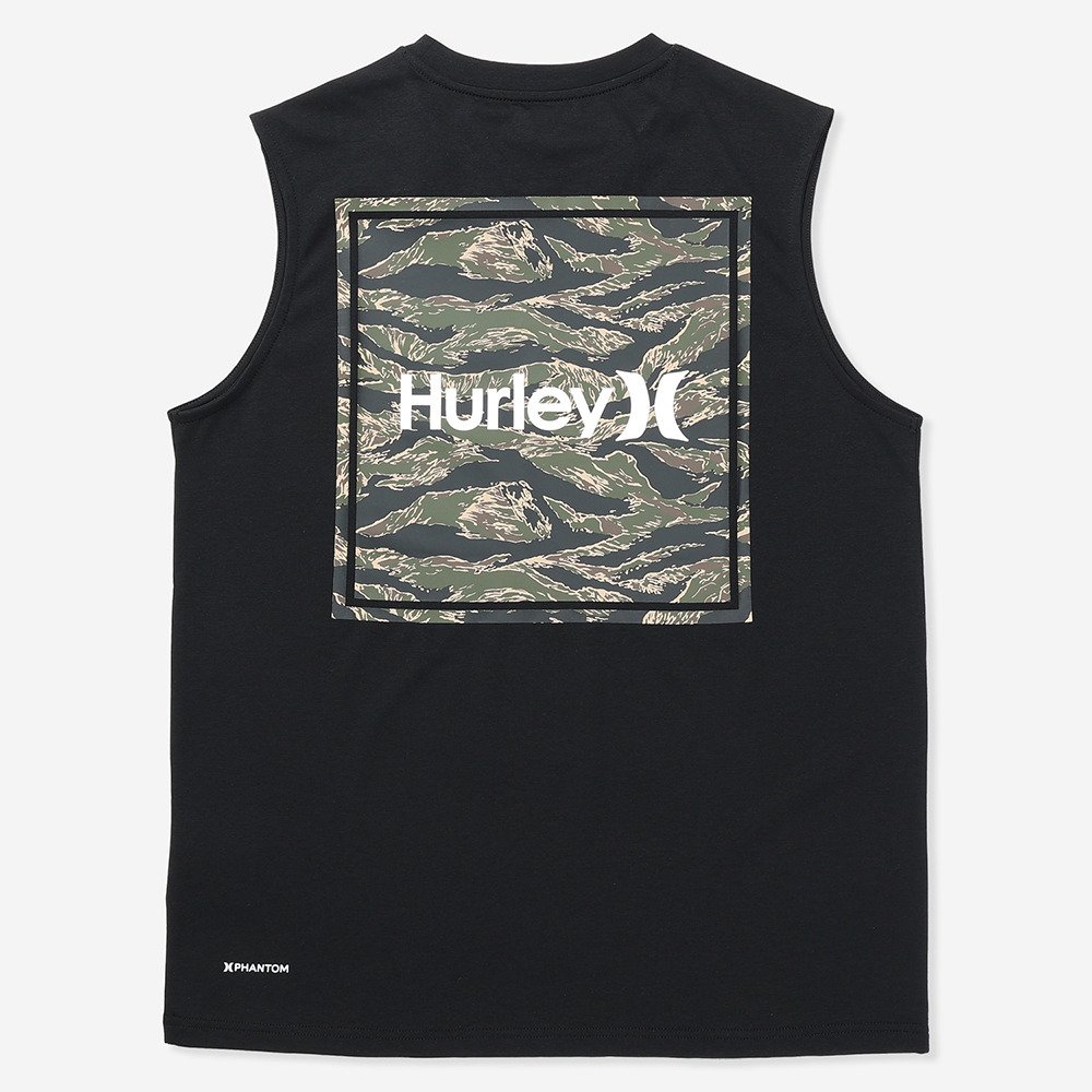ハーレー（HURLEY）（メンズ）タンクトップ ラッシュガード ファントム スクエアロゴ スリーブレス MUSL251082-BKC