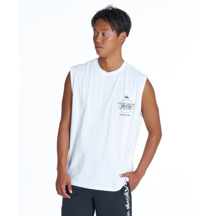 クイックシルバー（Quiksilver）（メンズ）ラッシュガード QS MEETS SLY タンクトップ 速乾 UPF50+ ストレッチ 26SU QLY262020 WHT
