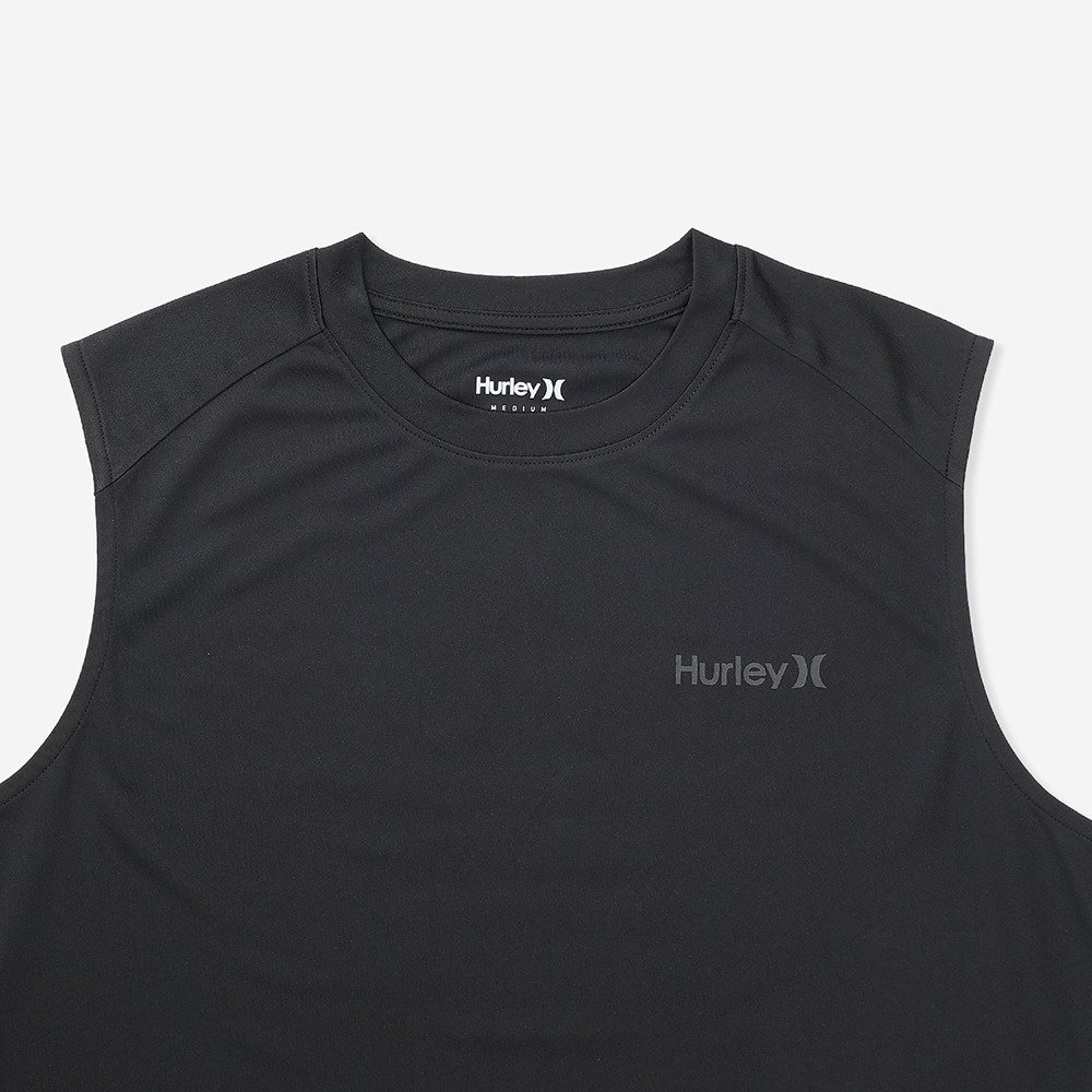 ハーレー（HURLEY）（メンズ）ラッシュガード ラッシュ アーチロゴ スリーブレス MSRG261056 BKBK