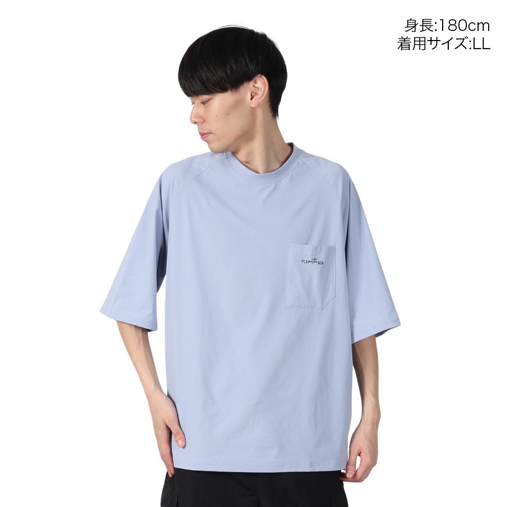 アクア（AQA）（メンズ）ラッシュガード 半袖 遮熱ラッシュ Tシャツ LLサイズ KW-4658 BU LL