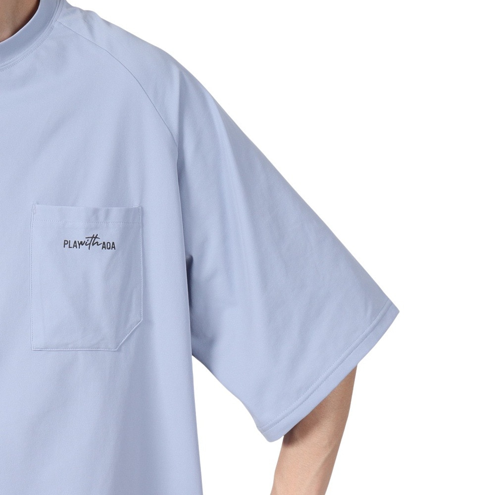アクア（AQA）（メンズ）ラッシュガード 半袖 遮熱ラッシュ Tシャツ LLサイズ KW-4658 BU LL