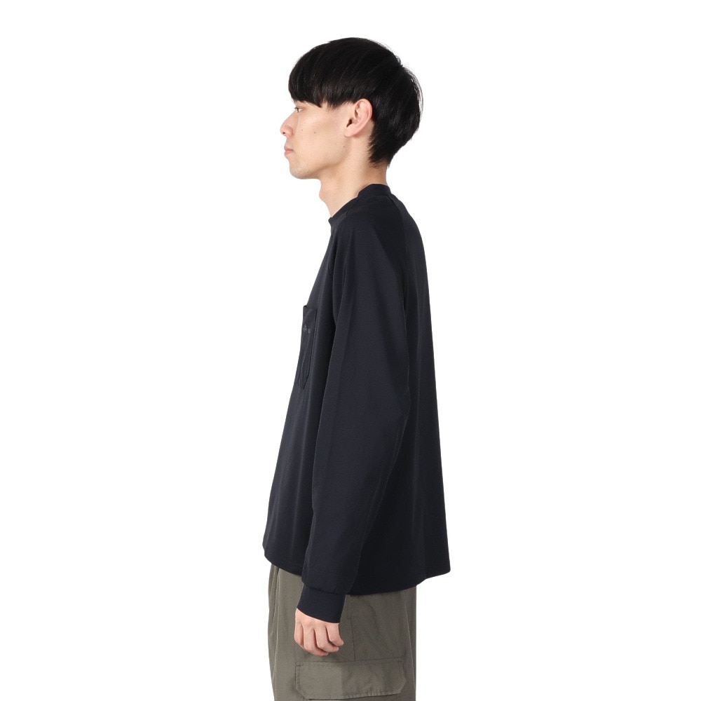 アクア（AQA）（メンズ）遮熱長袖ラッシュ Tシャツ Lサイズ KW-4683 BK L