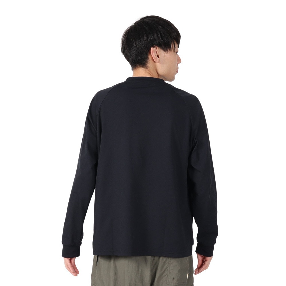 アクア（AQA）（メンズ）遮熱長袖ラッシュ Tシャツ Lサイズ KW-4683 BK L