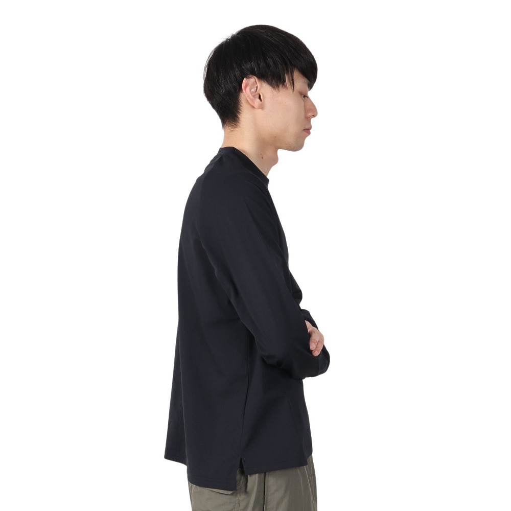 アクア（AQA）（メンズ）遮熱長袖ラッシュ Tシャツ Lサイズ KW-4683 BK L