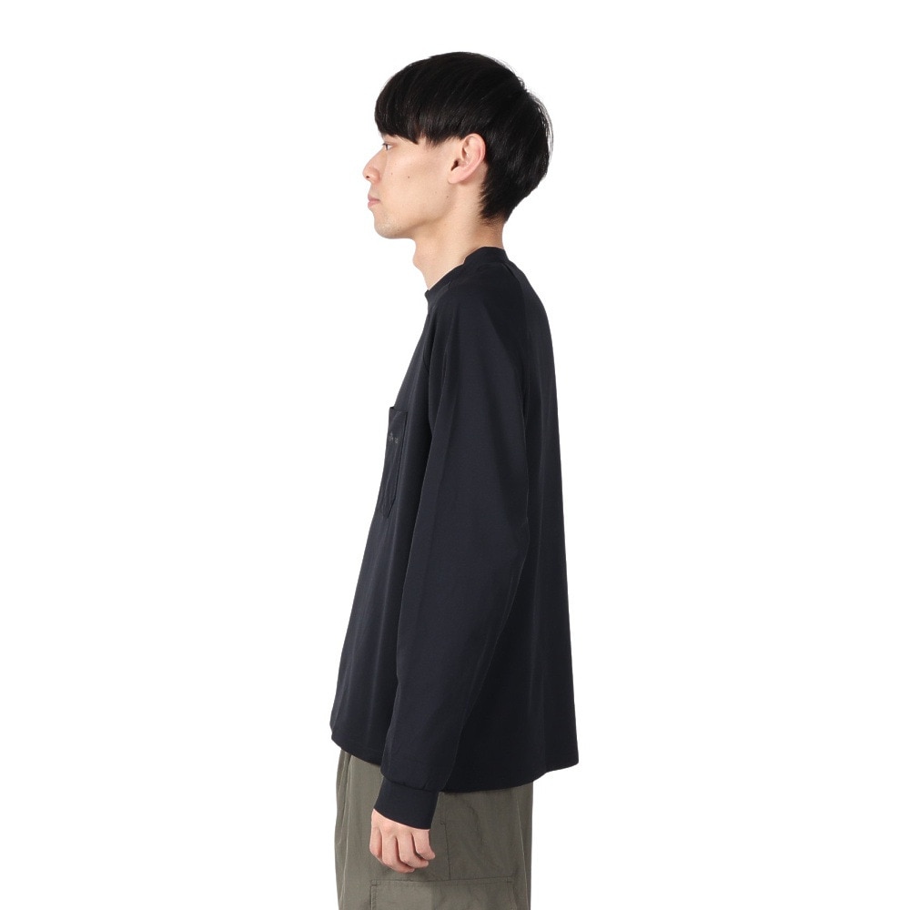 アクア（AQA）（メンズ）遮熱長袖ラッシュ Tシャツ Mサイズ KW-4683 BK M