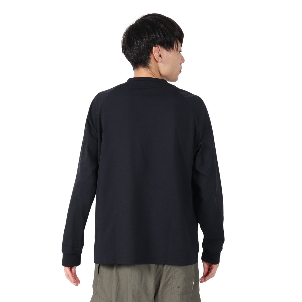 アクア（AQA）（メンズ）遮熱長袖ラッシュ Tシャツ Mサイズ KW-4683 BK M