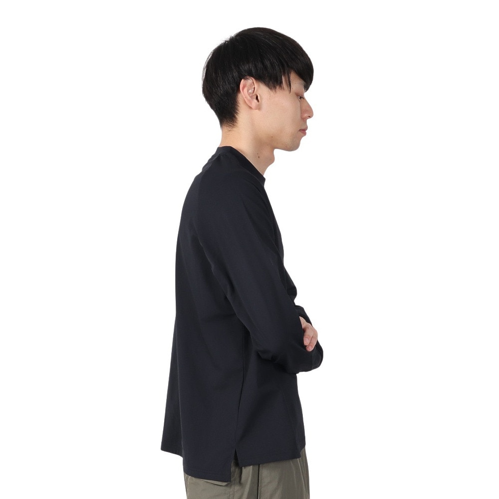 アクア（AQA）（メンズ）遮熱長袖ラッシュ Tシャツ Mサイズ KW-4683 BK M