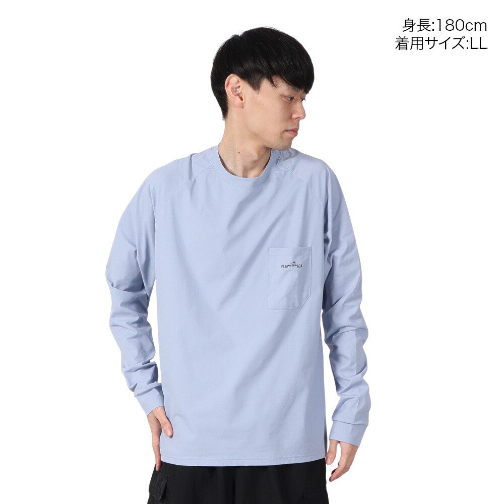 アクア（AQA）（メンズ）遮熱長袖ラッシュ Tシャツ LLサイズ KW-4683 BU LL