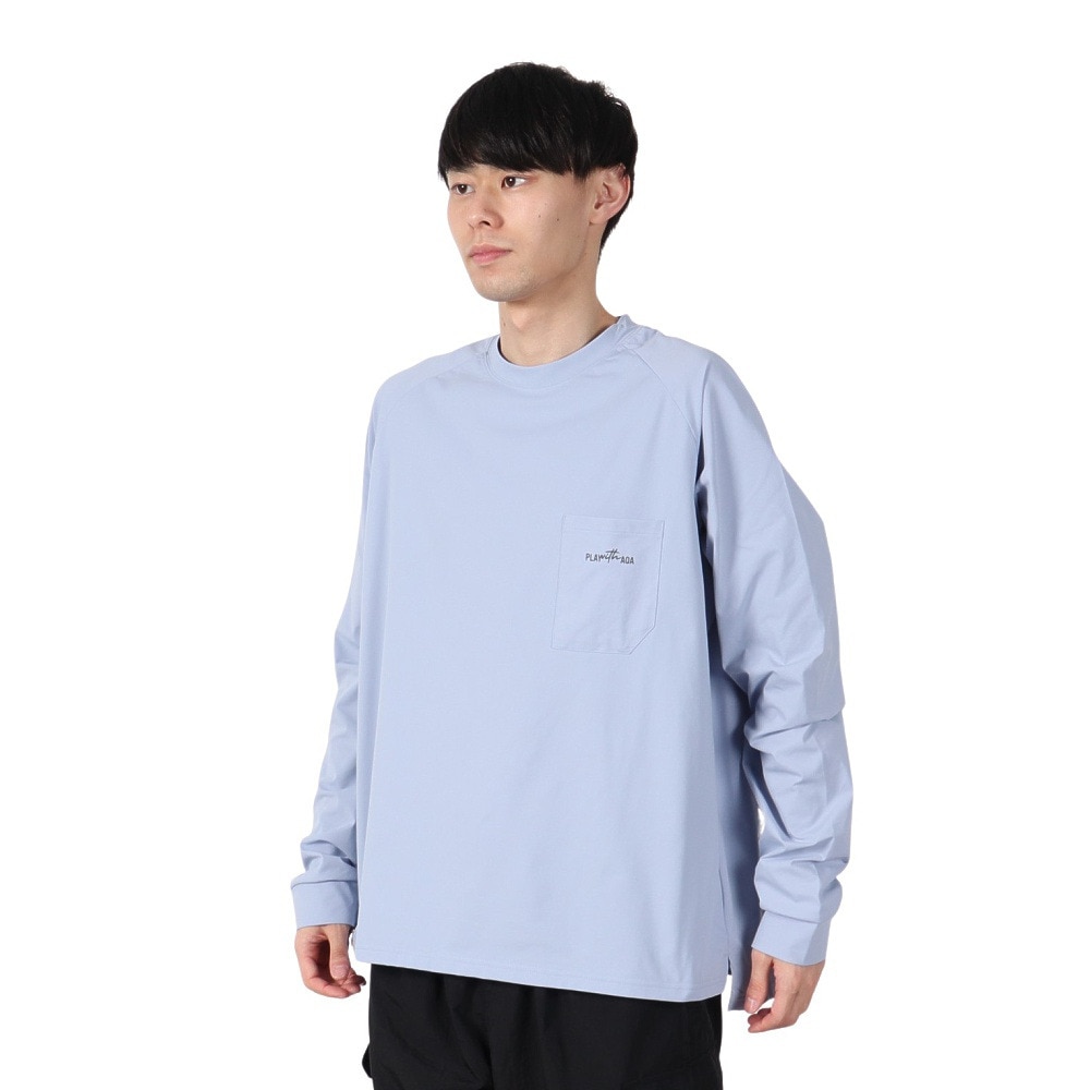 アクア（AQA）（メンズ）遮熱長袖ラッシュ Tシャツ LLサイズ KW-4683 BU LL