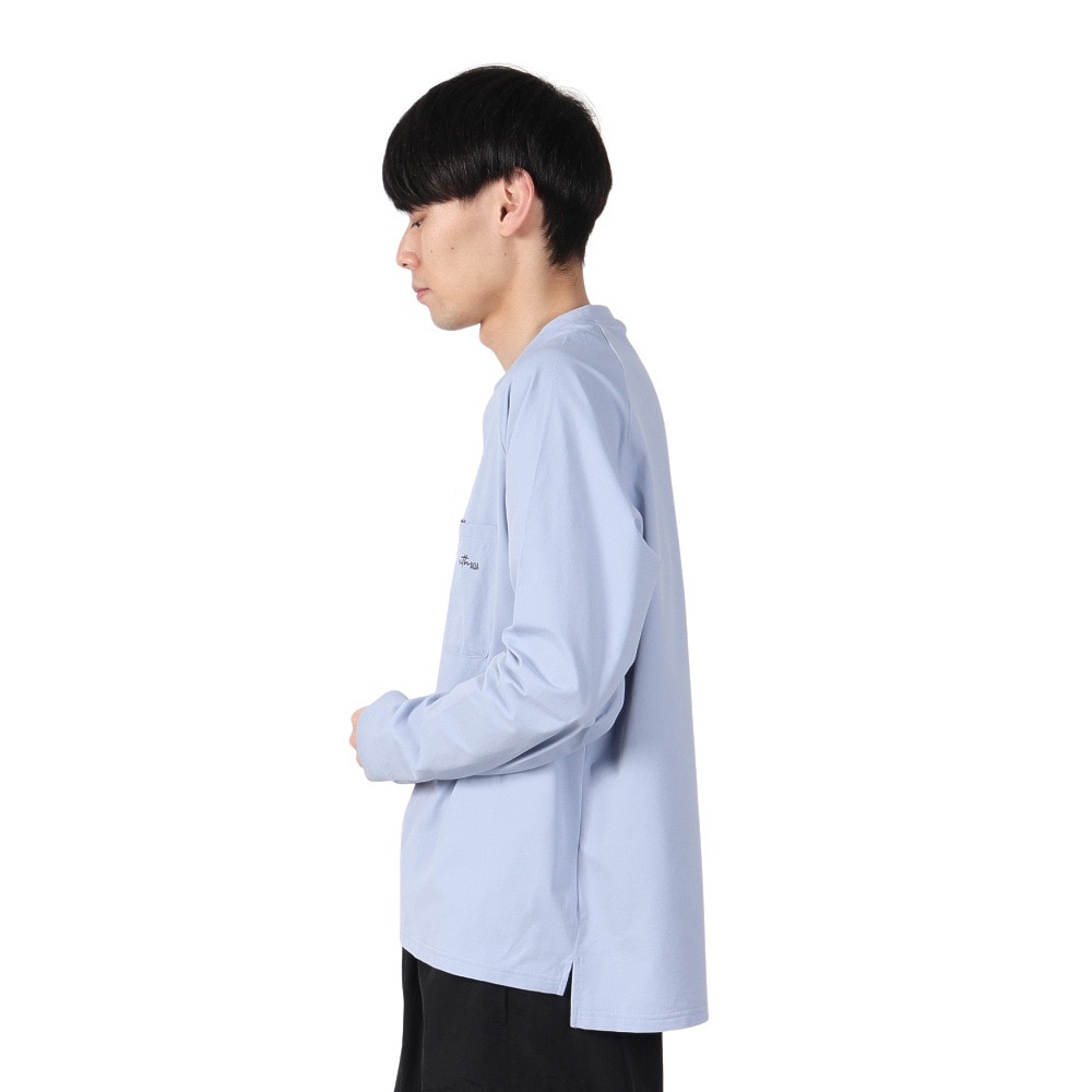 アクア（AQA）（メンズ）遮熱長袖ラッシュ Tシャツ Mサイズ KW-4683 BU M