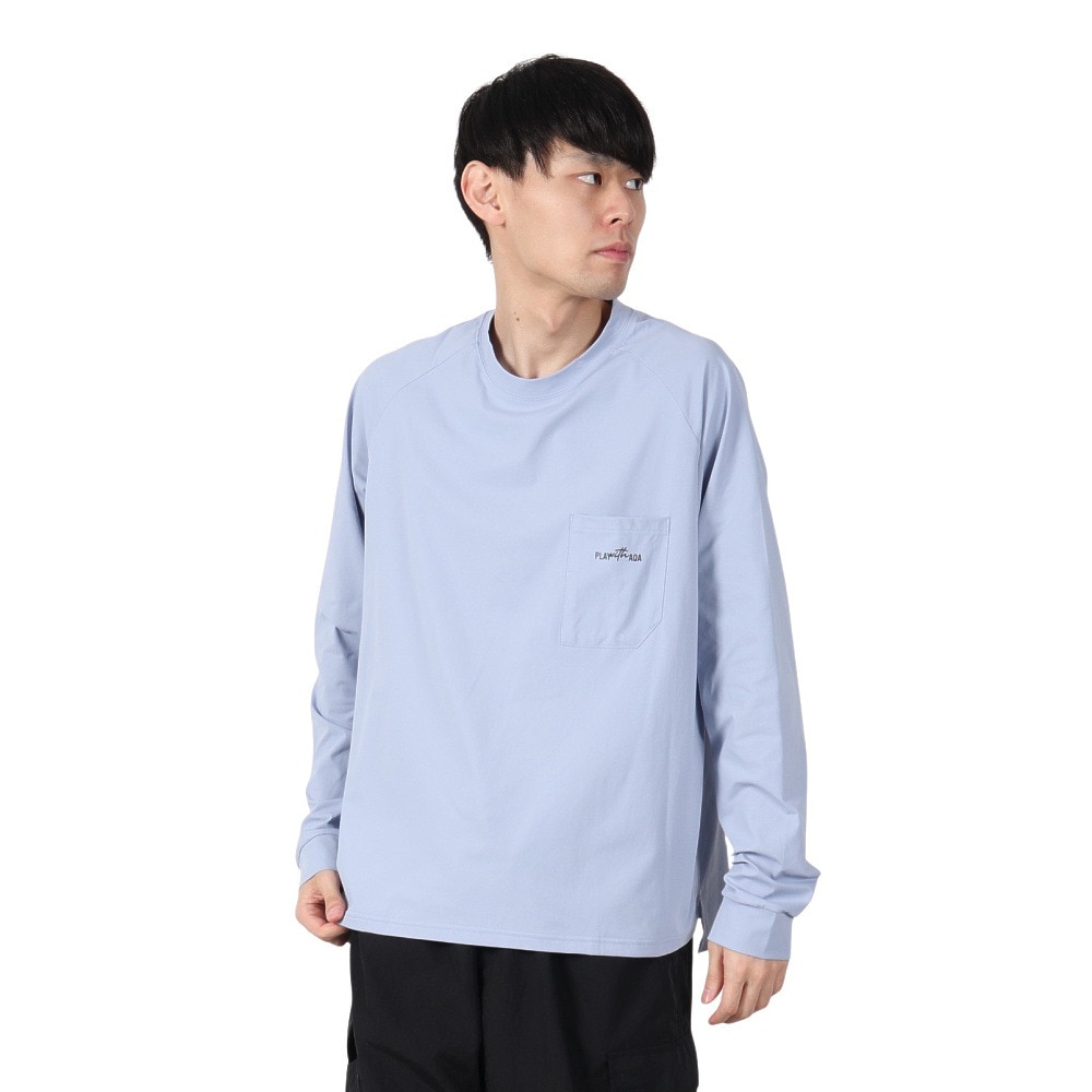 アクア（AQA）（メンズ）遮熱長袖ラッシュ Tシャツ Mサイズ KW-4683 BU M