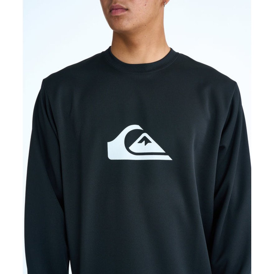 クイックシルバー（Quiksilver）（メンズ、レディース）ラッシュガード COMP ロゴ長袖サーフTシャツ 26SPQLY261013BLK