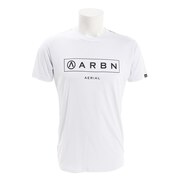 エアボーン（ARBN）（メンズ）ラッシュガード メンズ 半袖 BOXロゴ ホワイト 水陸両用 UVカット UPF50+ 紫外線対策 AB99MW1096WHT