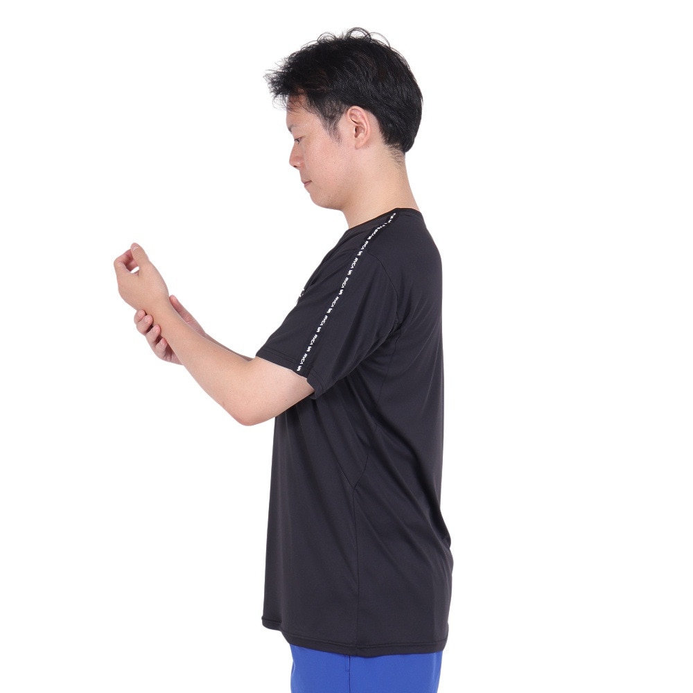 ルーカ（RVCA）（メンズ）ラッシュガード 半袖 Tシャツ 吸汗速乾 UVカット UPF50+ 紫外線対策 アウトドア スポーツ VENT TAPE BD041814 BLK