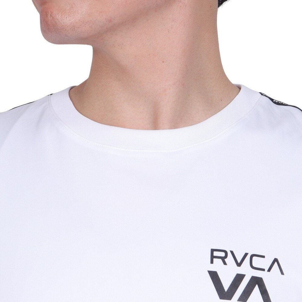 ルーカ（RVCA）（メンズ）ラッシュガード 半袖 Tシャツ 吸汗速乾 UVカット UPF50+ 紫外線対策 アウトドア スポーツ VENT TAPE ST BD041814 WHT
