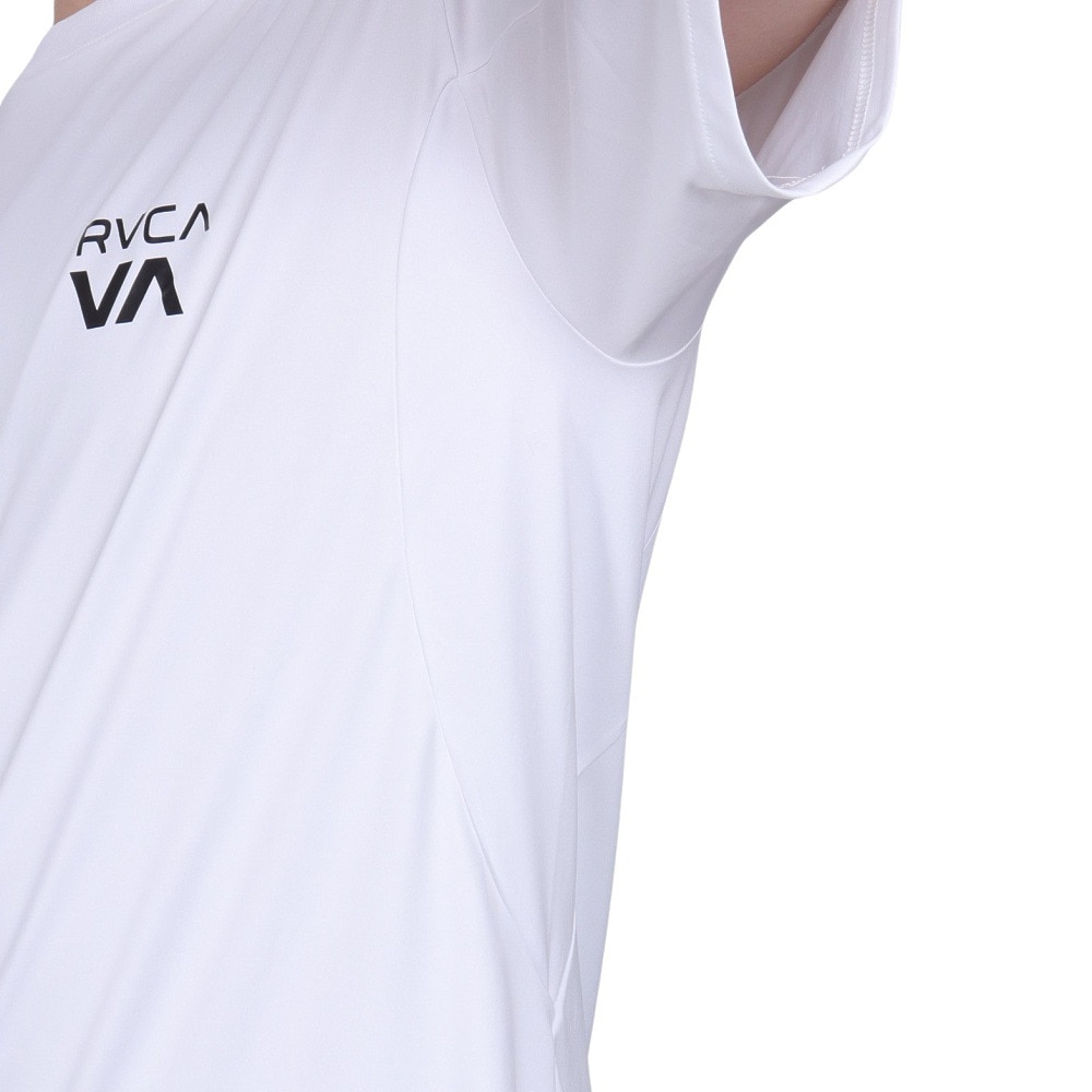 ルーカ（RVCA）（メンズ）ラッシュガード 半袖 Tシャツ 吸汗速乾 UVカット UPF50+ 紫外線対策 アウトドア スポーツ VENT TAPE ST BD041814 WHT