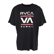 ルーカ（RVCA）（メンズ）ラッシュガード 半袖 Tシャツ 吸汗速乾 UVカット UPF50+ 紫外線対策 アウトドア スポーツ ISLAND RADIO ST BD041815 BLK