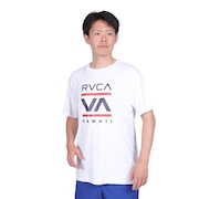 (メンズ)ラッシュガード 半袖 Tシャツ 吸汗速乾 UVカット UPF50+ 紫外線対策 アウトドア スポーツ ISLAND RADIO ST BD041815 WHT
