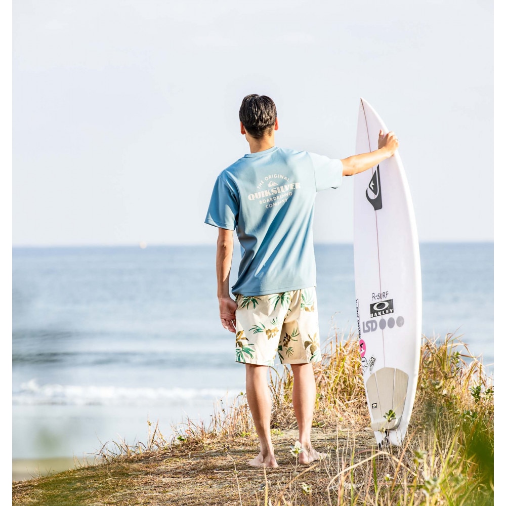 クイックシルバー（Quiksilver）（メンズ）ラッシュガード 半袖 Tシャツ UVカット TRADE SMITH SS 24SP QLY241003 BLU