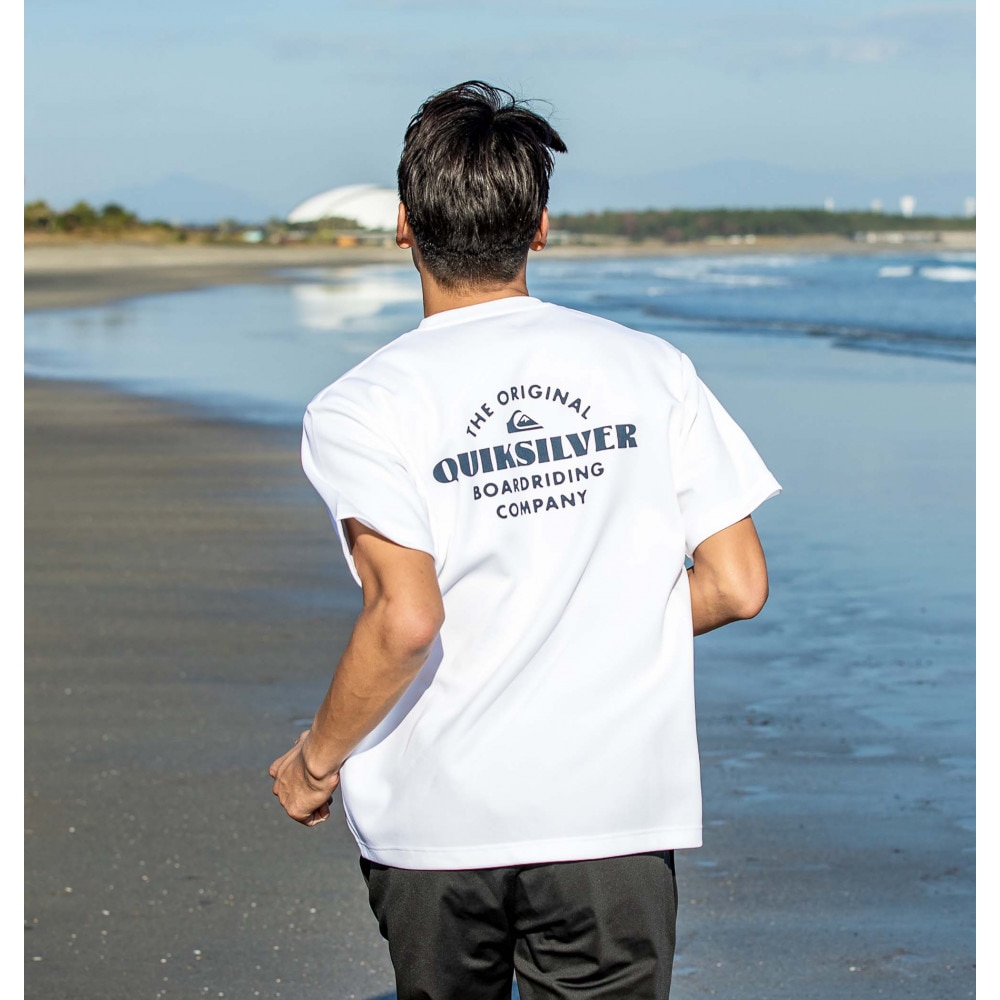 クイックシルバー（Quiksilver）（メンズ）ラッシュガード 半袖 Tシャツ UVカット TRADE SMITH SS 24SP QLY241003 WHT