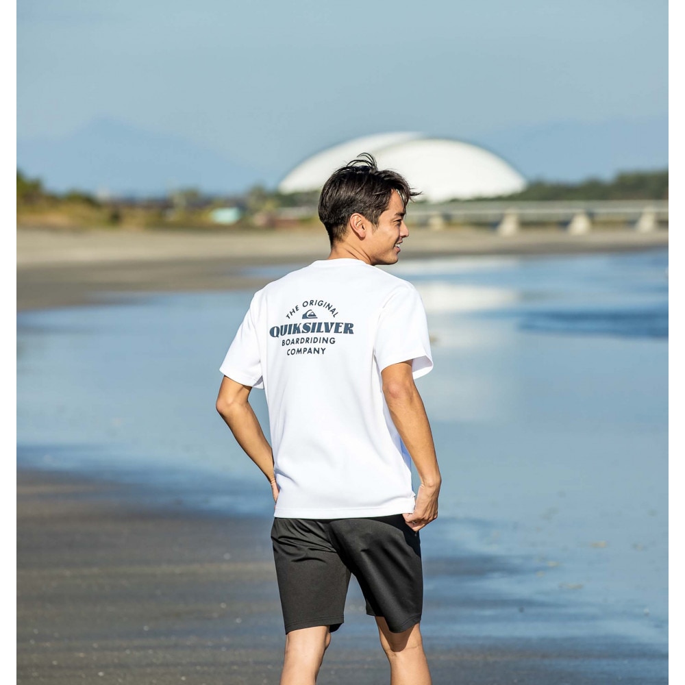 クイックシルバー（Quiksilver）（メンズ）ラッシュガード 半袖 Tシャツ UVカット TRADE SMITH SS 24SP QLY241003 WHT