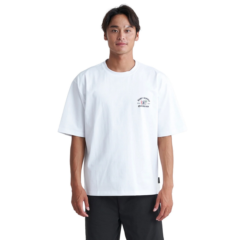 クイックシルバー（Quiksilver）（メンズ）ラッシュガード 半袖 Tシャツ UVカット UPF50+ 速乾 VD SURF SHACKY SS 24SUQLY242009WHT