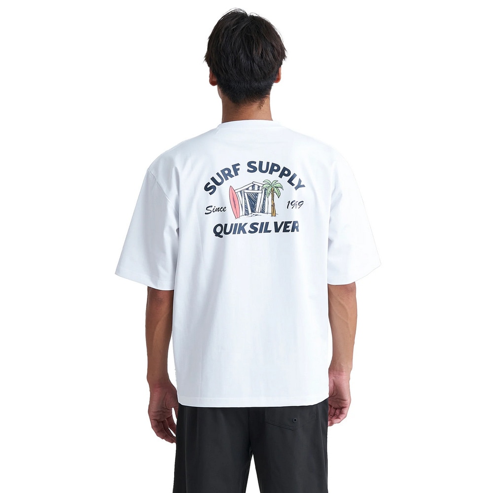 クイックシルバー（Quiksilver）（メンズ）ラッシュガード 半袖 Tシャツ UVカット UPF50+ 速乾 VD SURF SHACKY SS 24SUQLY242009WHT