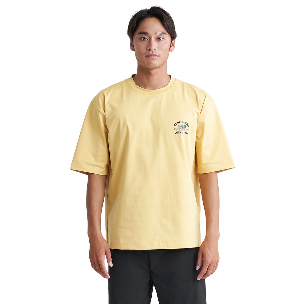 クイックシルバー（Quiksilver）（メンズ）ラッシュガード 半袖 Tシャツ UVカット UPF50+ 速乾 VD SURF SHACKY SS 24SUQLY242009YEL