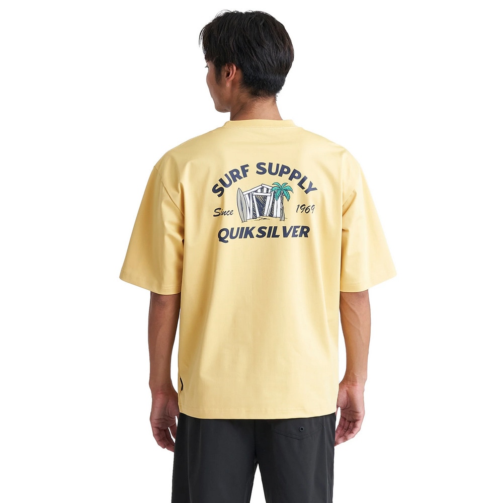 クイックシルバー（Quiksilver）（メンズ）ラッシュガード 半袖 Tシャツ UVカット UPF50+ 速乾 VD SURF SHACKY SS 24SUQLY242009YEL