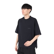 (メンズ)ラッシュガード 半袖 遮熱ラッシュ Tシャツ Lサイズ KW-4658 BK L